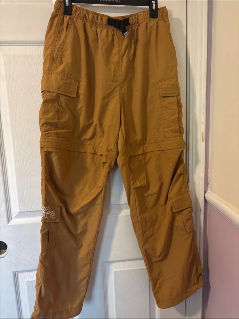 Obey Women's Cargo Convertible Pants in Mustard
